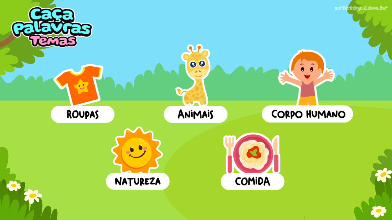 Screenshot Caça-Palavras Temas 02