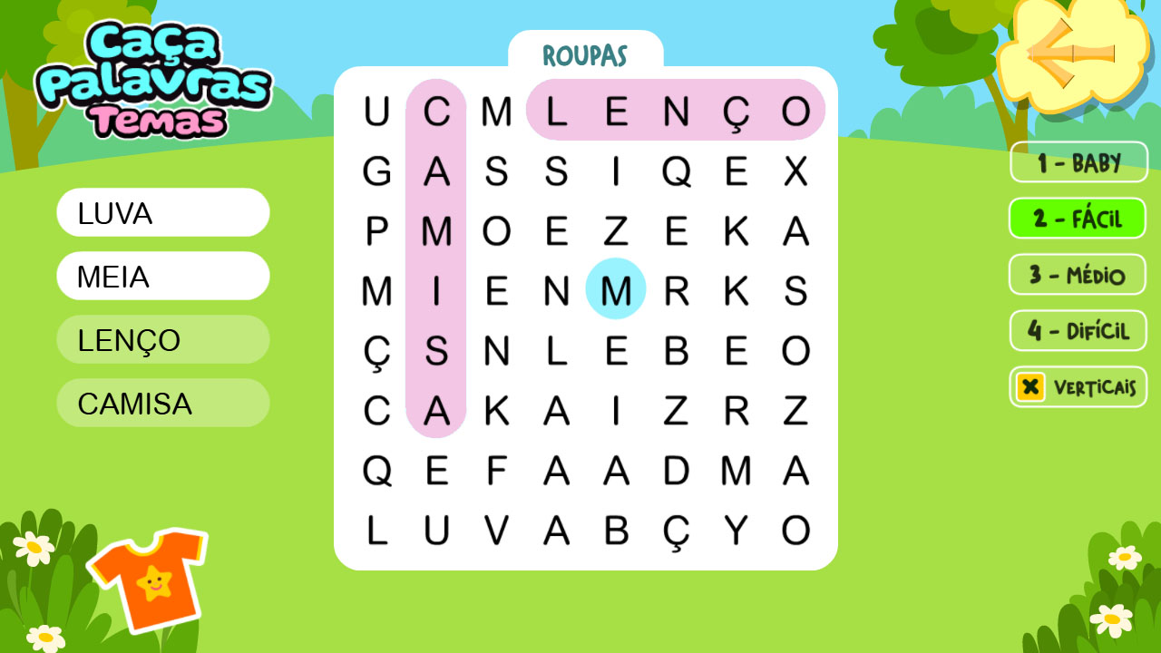 Screenshot Caça-Palavras Temas 04
