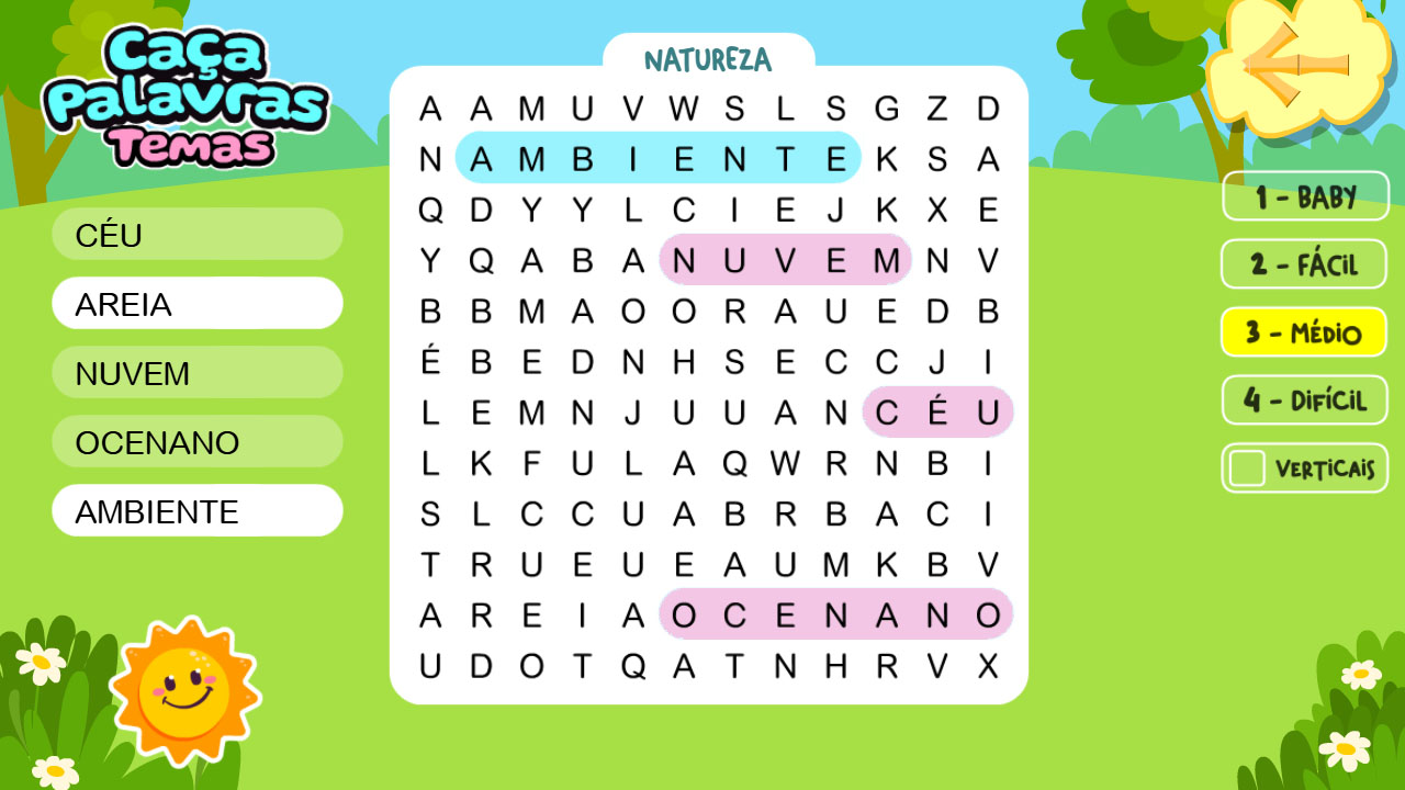 Screenshot Caça-Palavras Temas 05