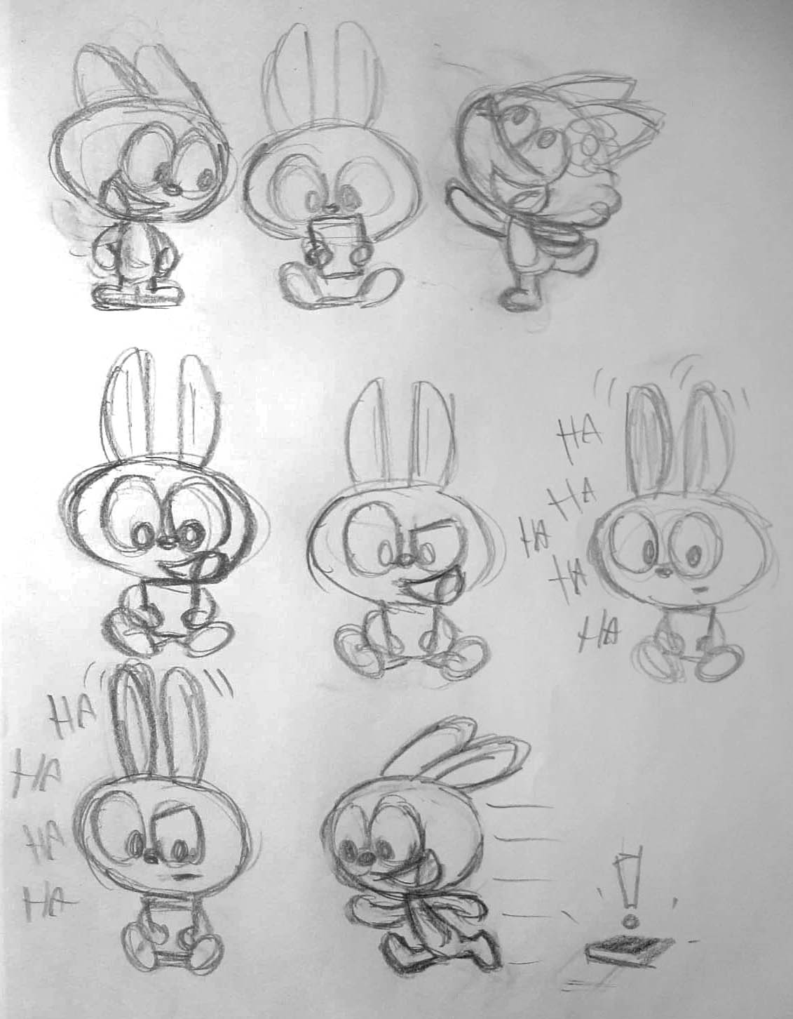 Esboço feito a lápis.