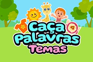 Caça-Palavras Temas (Vestuário, Animais, Corpo Humano, Natureza, Comidas)