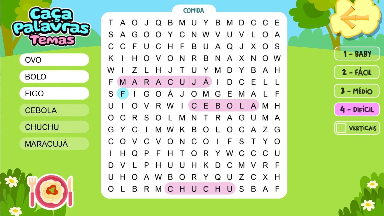 Screenshot Caça-Palavras Temas 06