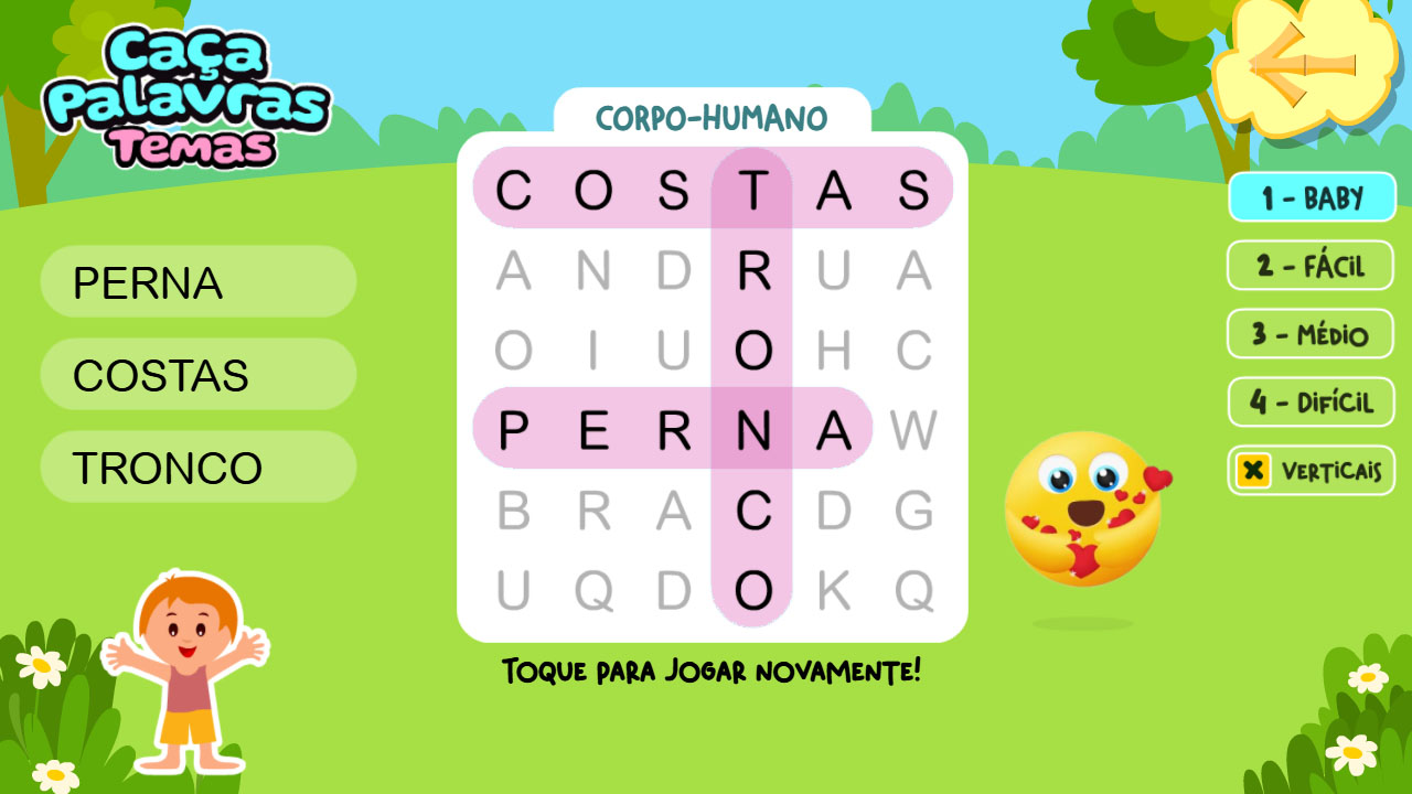 Screenshot Caça-Palavras Temas 07